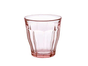 Le Picardie® Blush Pink Glass Tumbler by Duralex, showcasing a single glass in blush pink color against a white background.