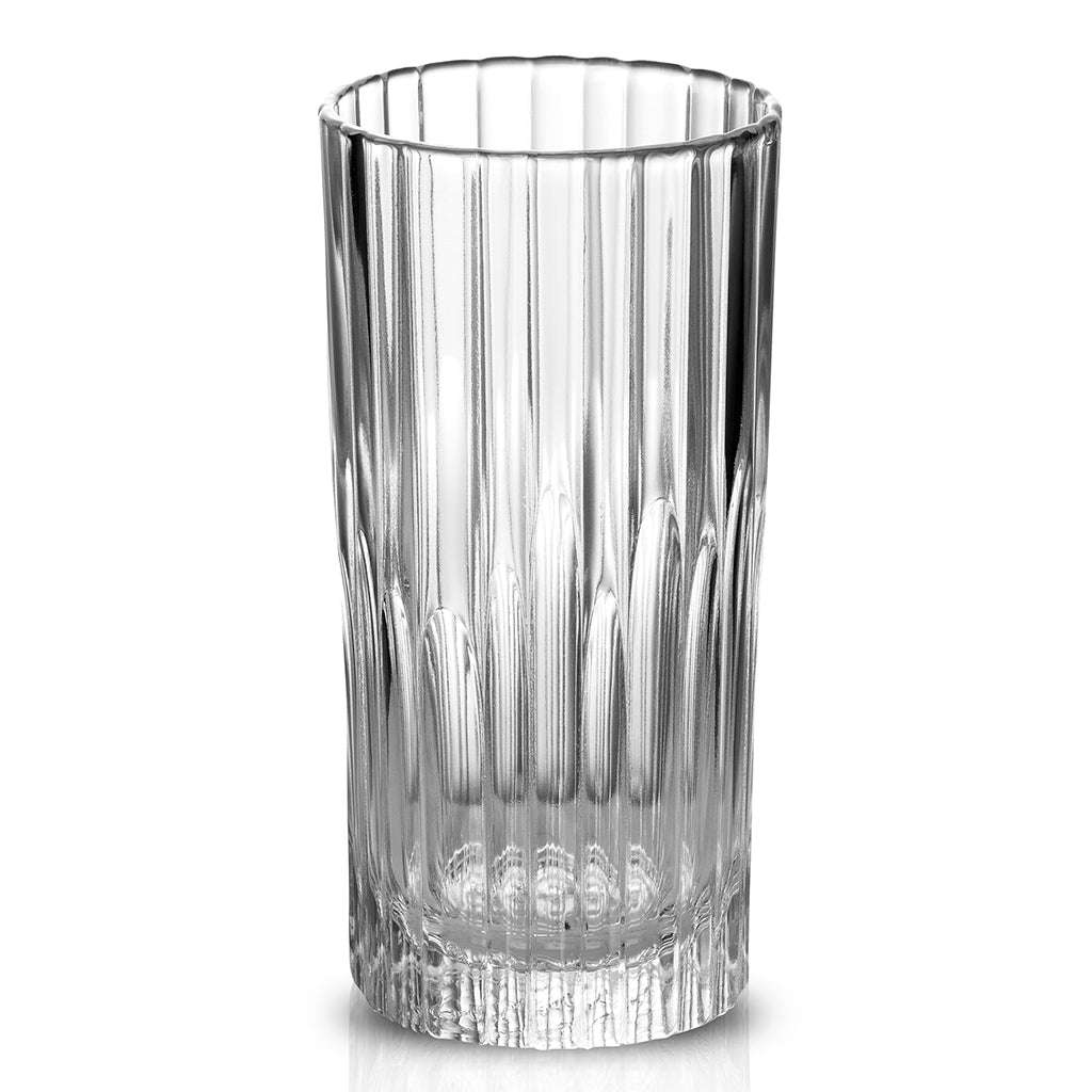 Manhattan Highball Glass by Duralex, showcasing its vintage design with faceted lines, perfect for cocktails.