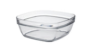 Lys Glass Square Bowl by Duralex, durable and heat resistant clear glass bowl, perfect for various food storage and serving needs.