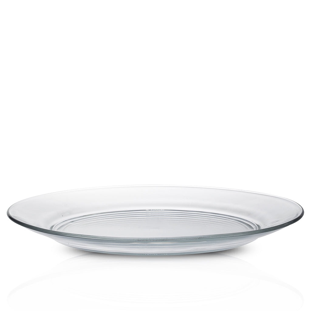 Lys Glass Dinnerware Dinner Plate by Duralex, featuring a clear glass design perfect for serving food.