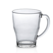 Duralex Cosy Glass Mug - Set of 6, clear tempered glass mug with a comfortable handle, showcasing its durable design for everyday use.