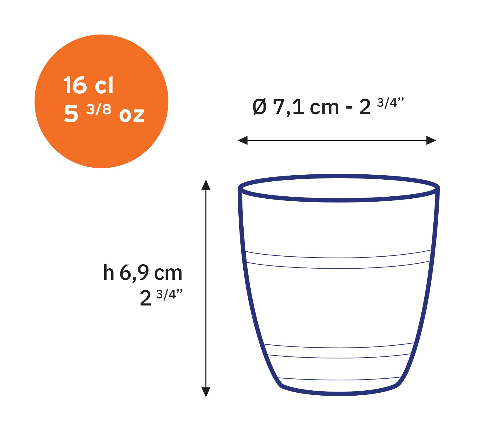 Le Gigogne® Glass Tumblers, Set of 6