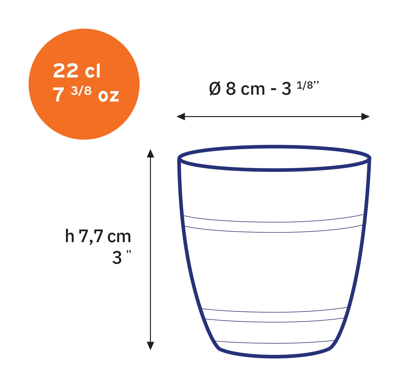 Le Gigogne® Glass Tumblers, Set of 6