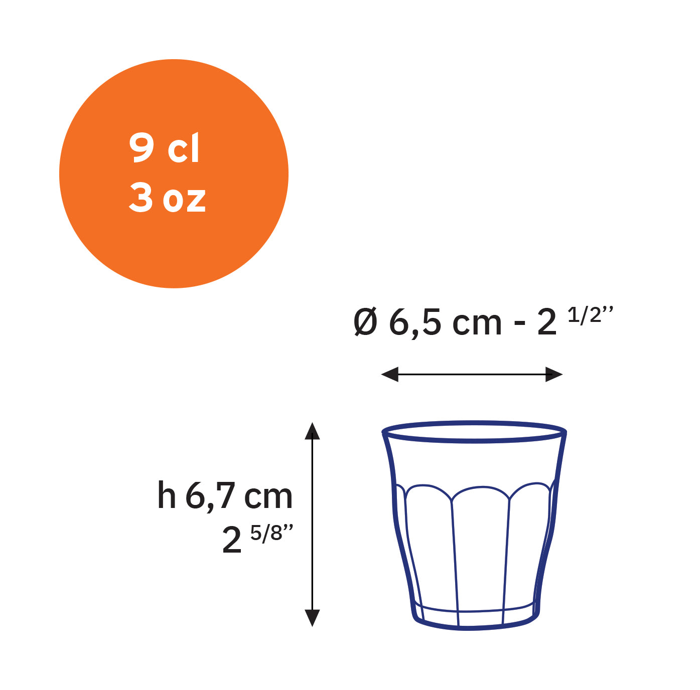 Le Picardie® Clear Glass Tumbler, Set of 6
