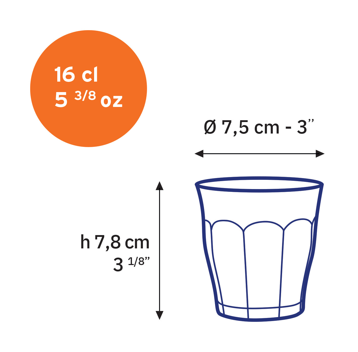 Le Picardie® Clear Glass Tumbler, Set of 6