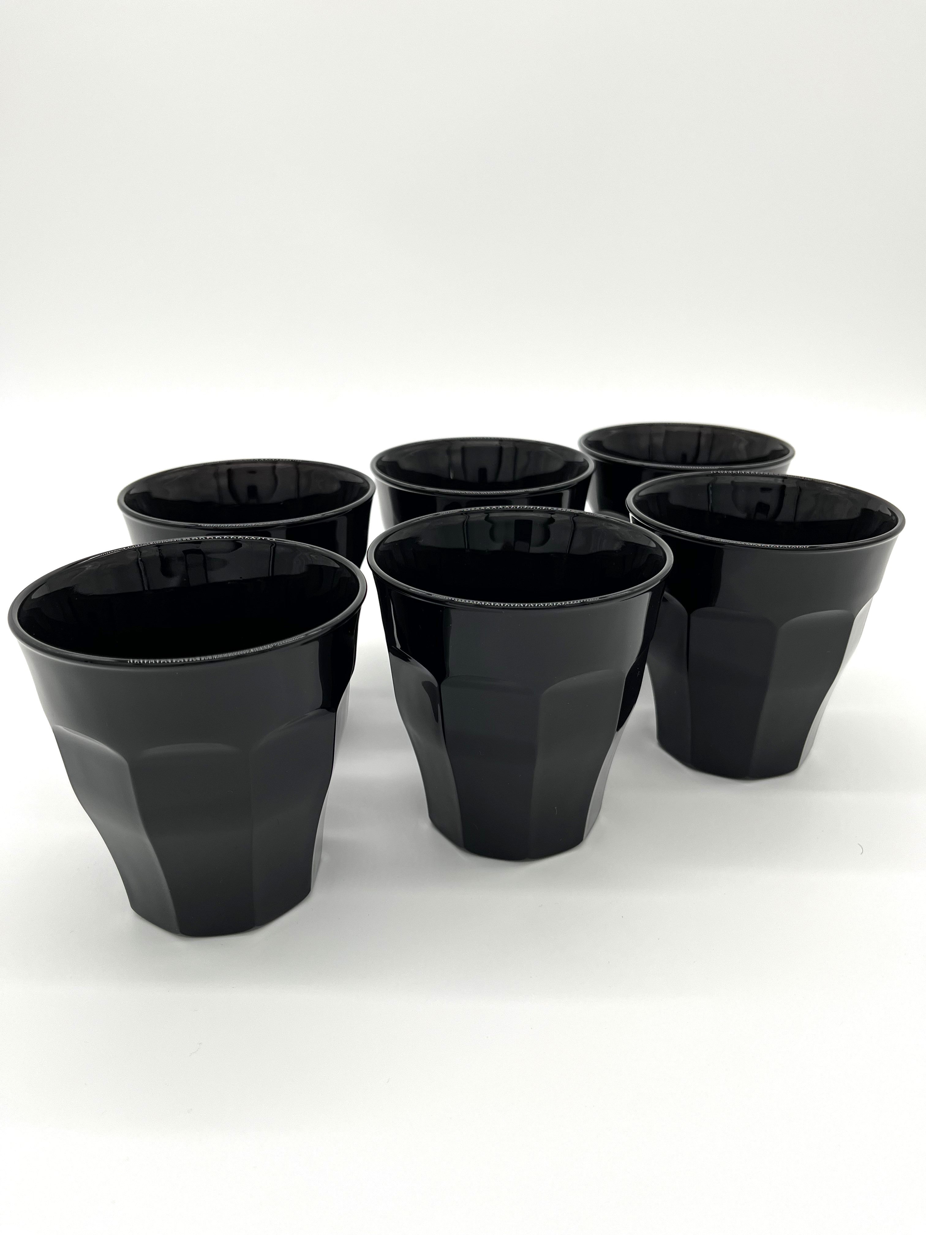 Le Picardie Black Glass Tumbler 8.375oz Set of 6