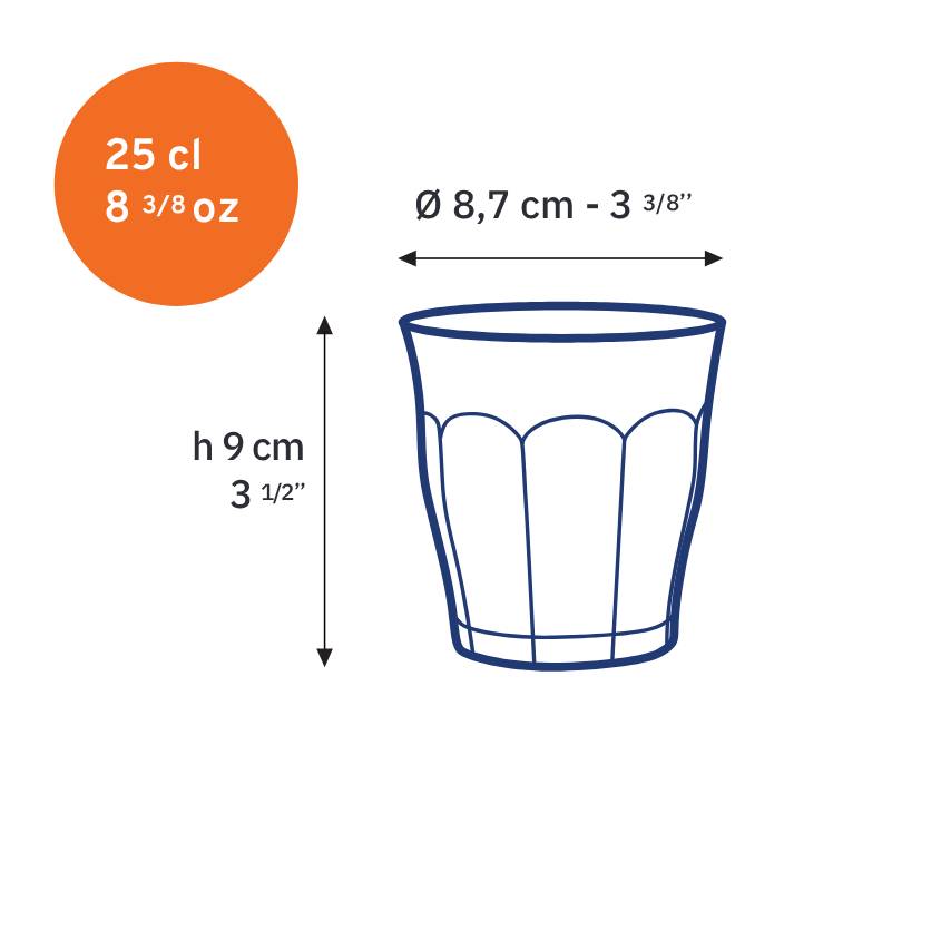 Le Picardie® Anniversary Mixed Color Glass Tumblers - Set of 4