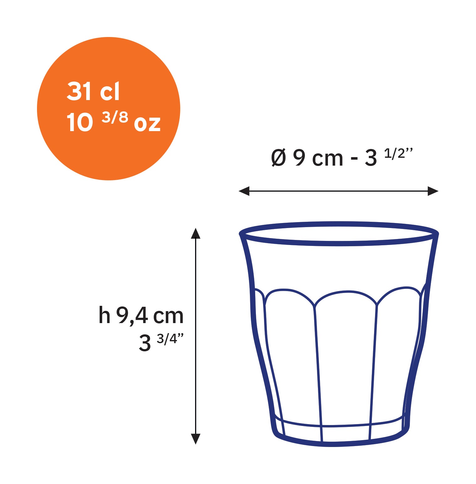 Le Picardie® Clear Glass Tumbler, Set of 6