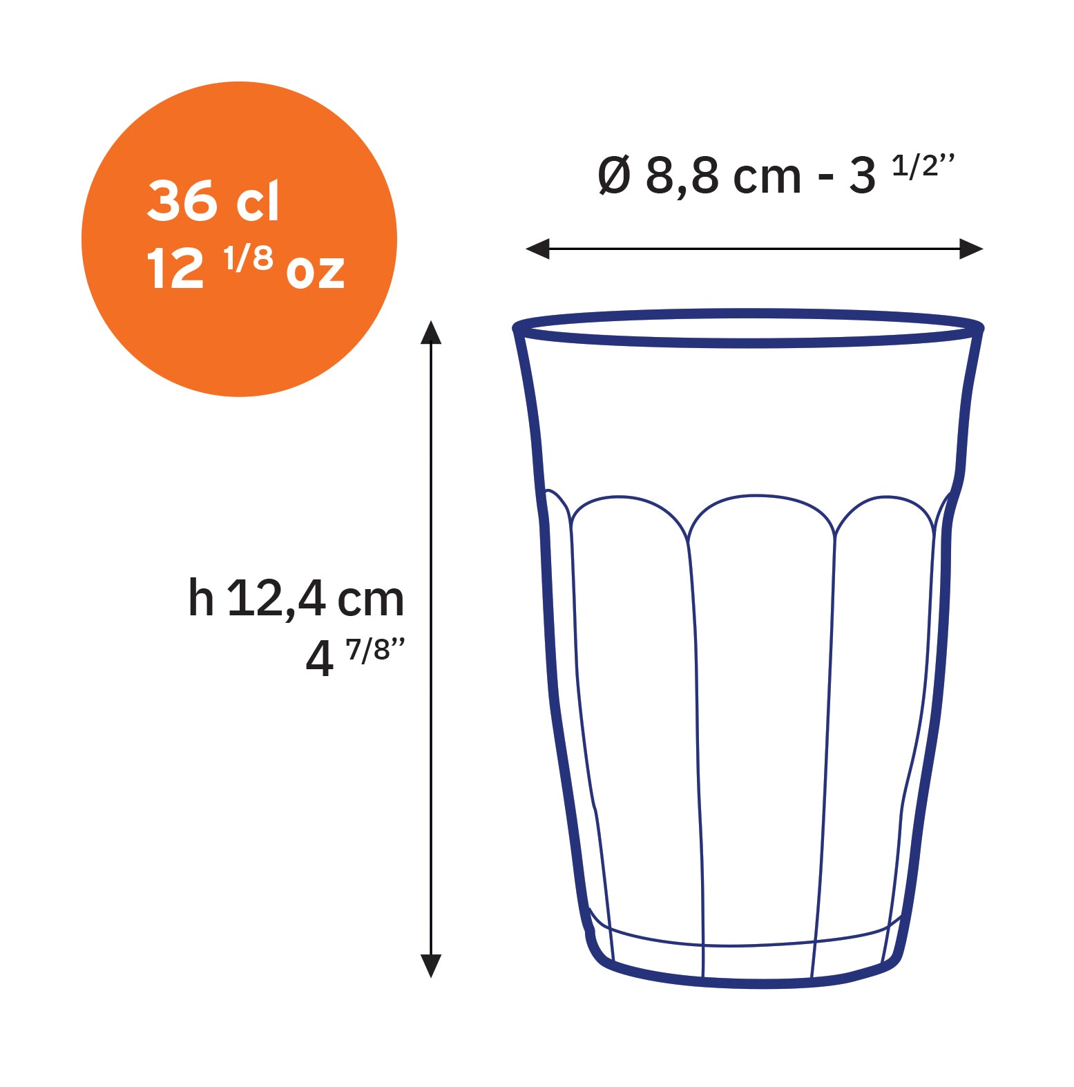 Le Picardie® Clear Glass Tumbler, Set of 6