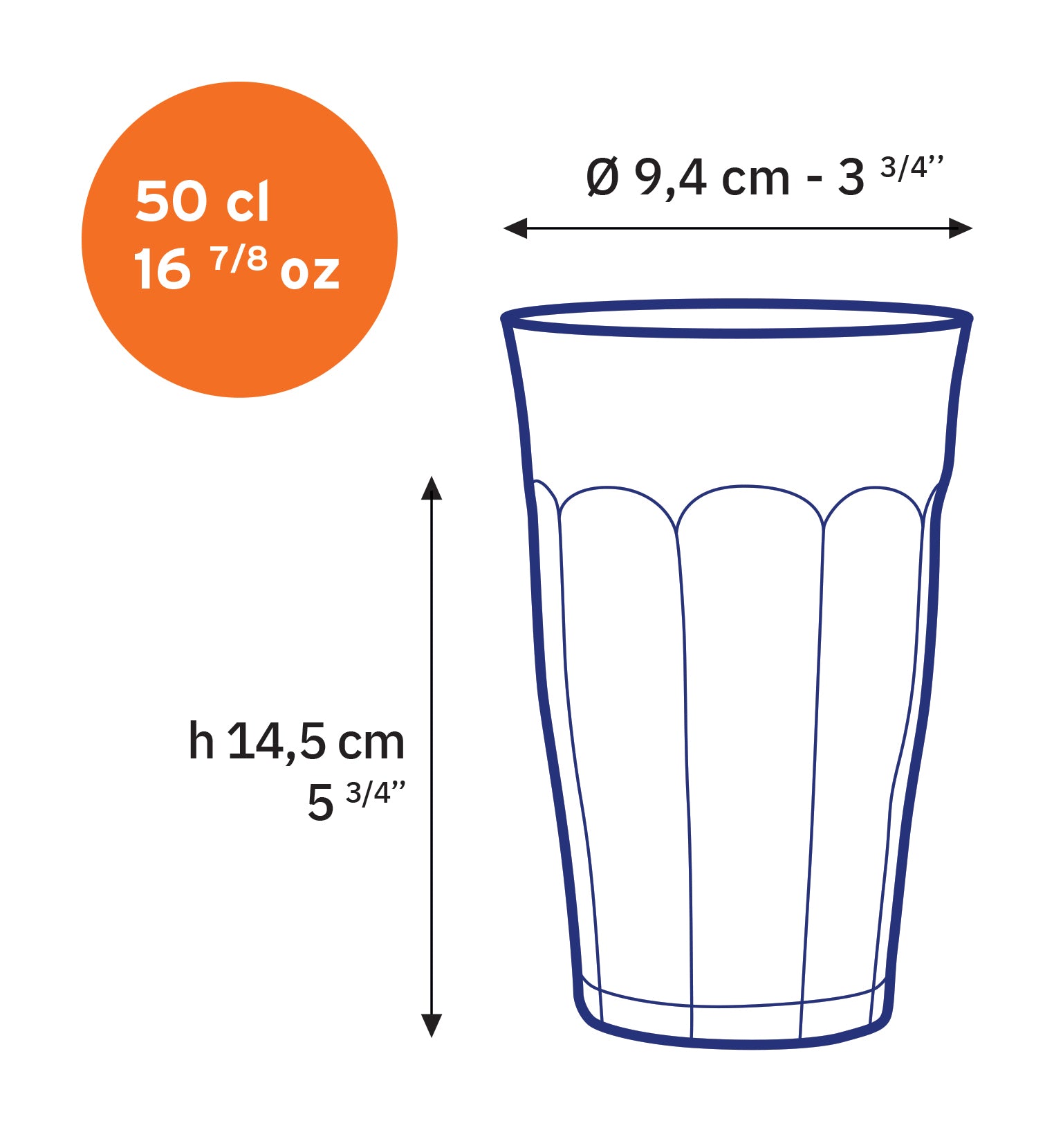 Le Picardie® Clear Glass Tumbler, Set of 6