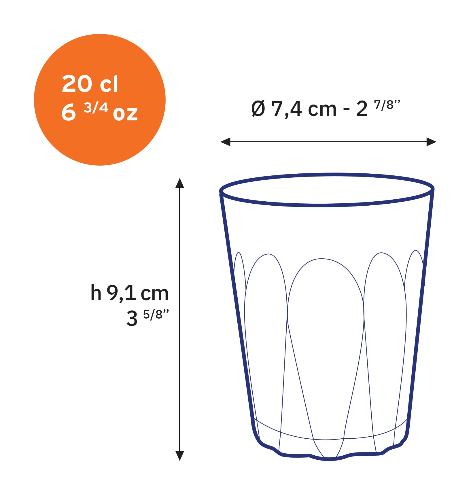 Provence Glass Tumbler, Set of 6
