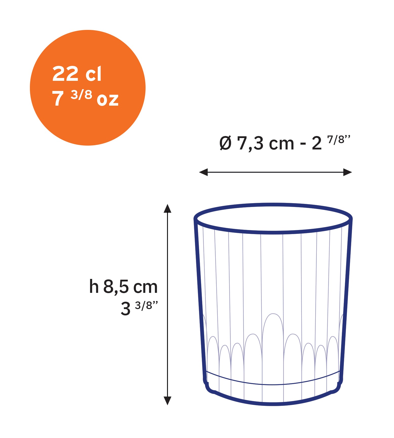 Manhattan Old Fashioned Glass, Set of 6