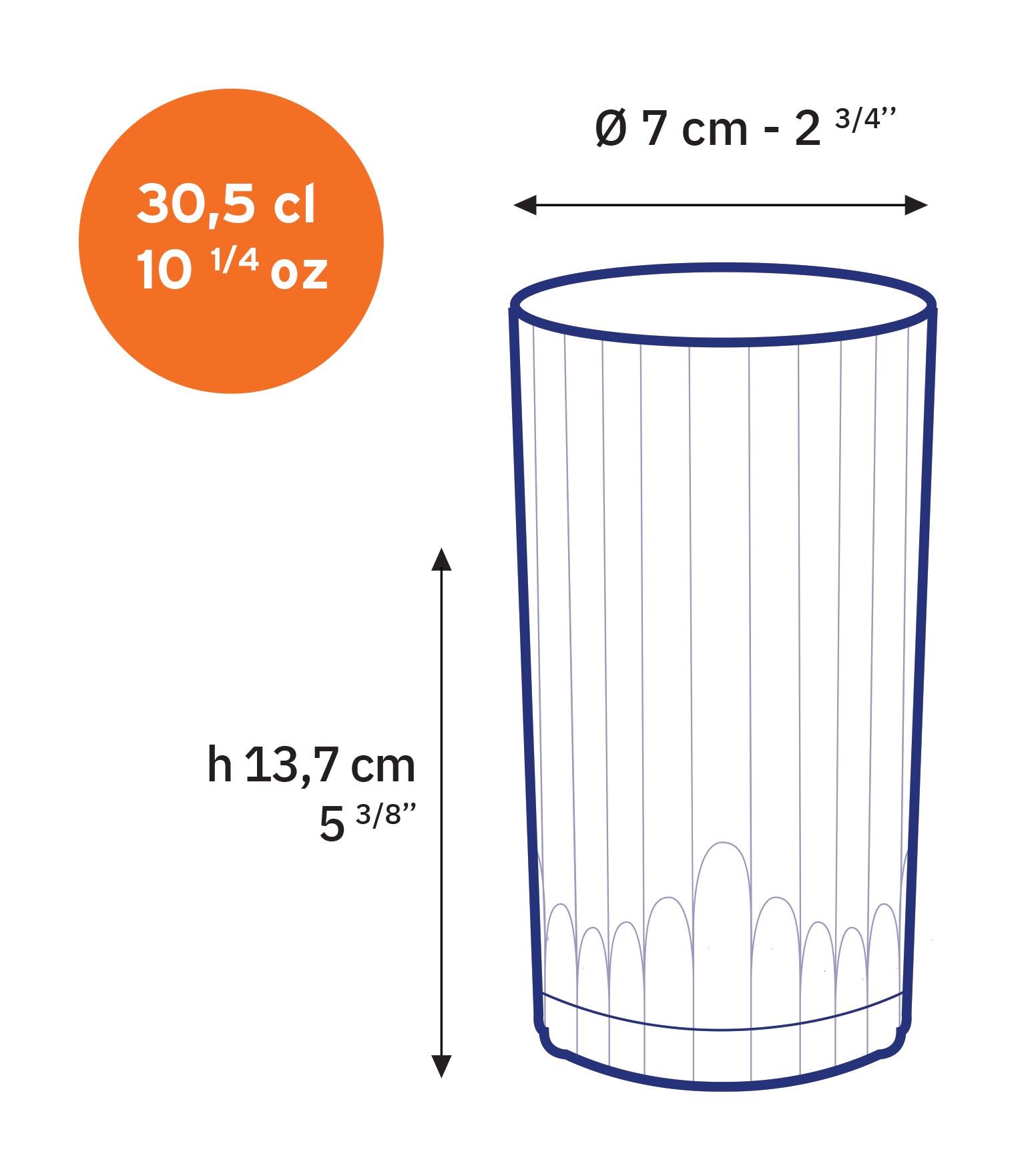 Manhattan Highball Glass, Set of 6