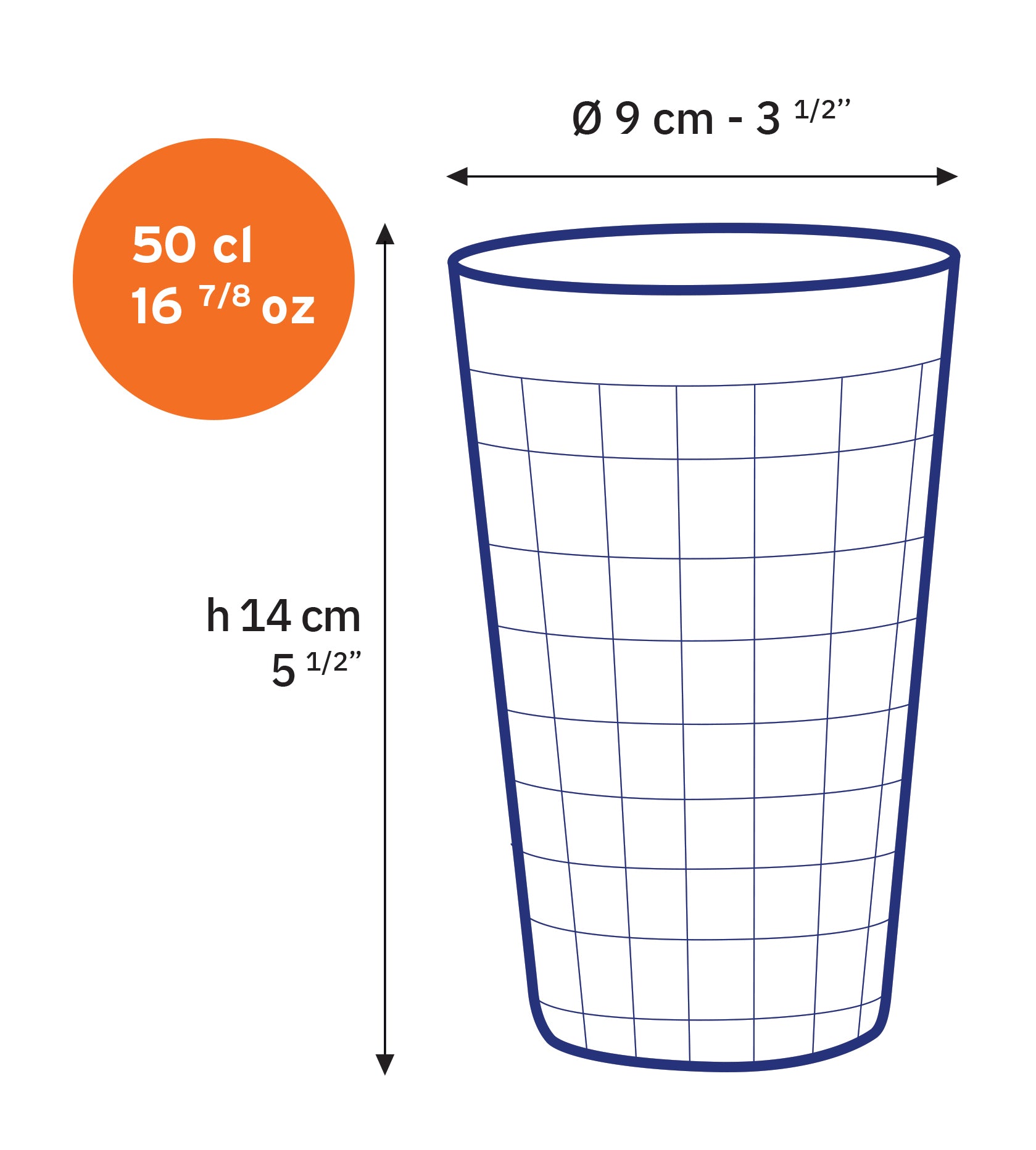 Prisme Clear Glass Tumbler, Set of 6