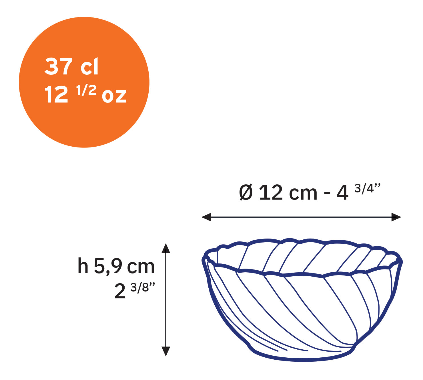 Beau Rivage Marine Coupelle - Set of 6 - Final Sale