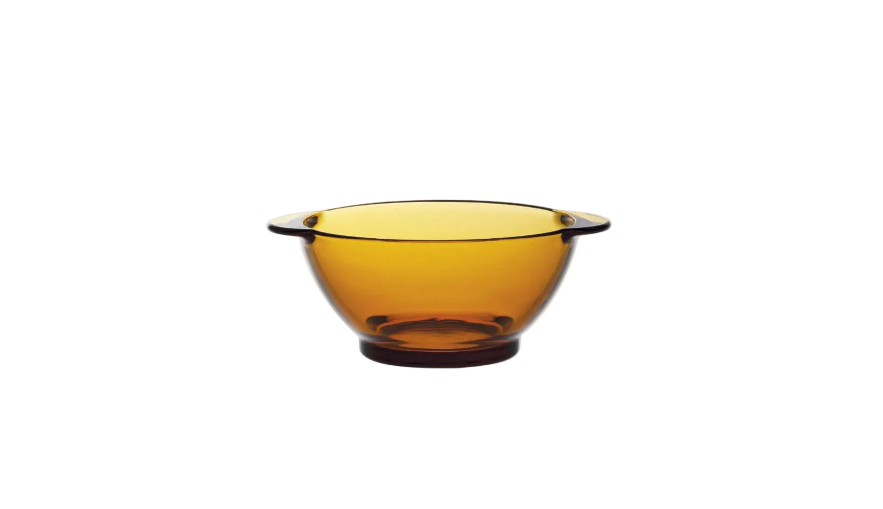 Lys Amber Glass Bowl with Handles - Set of 6