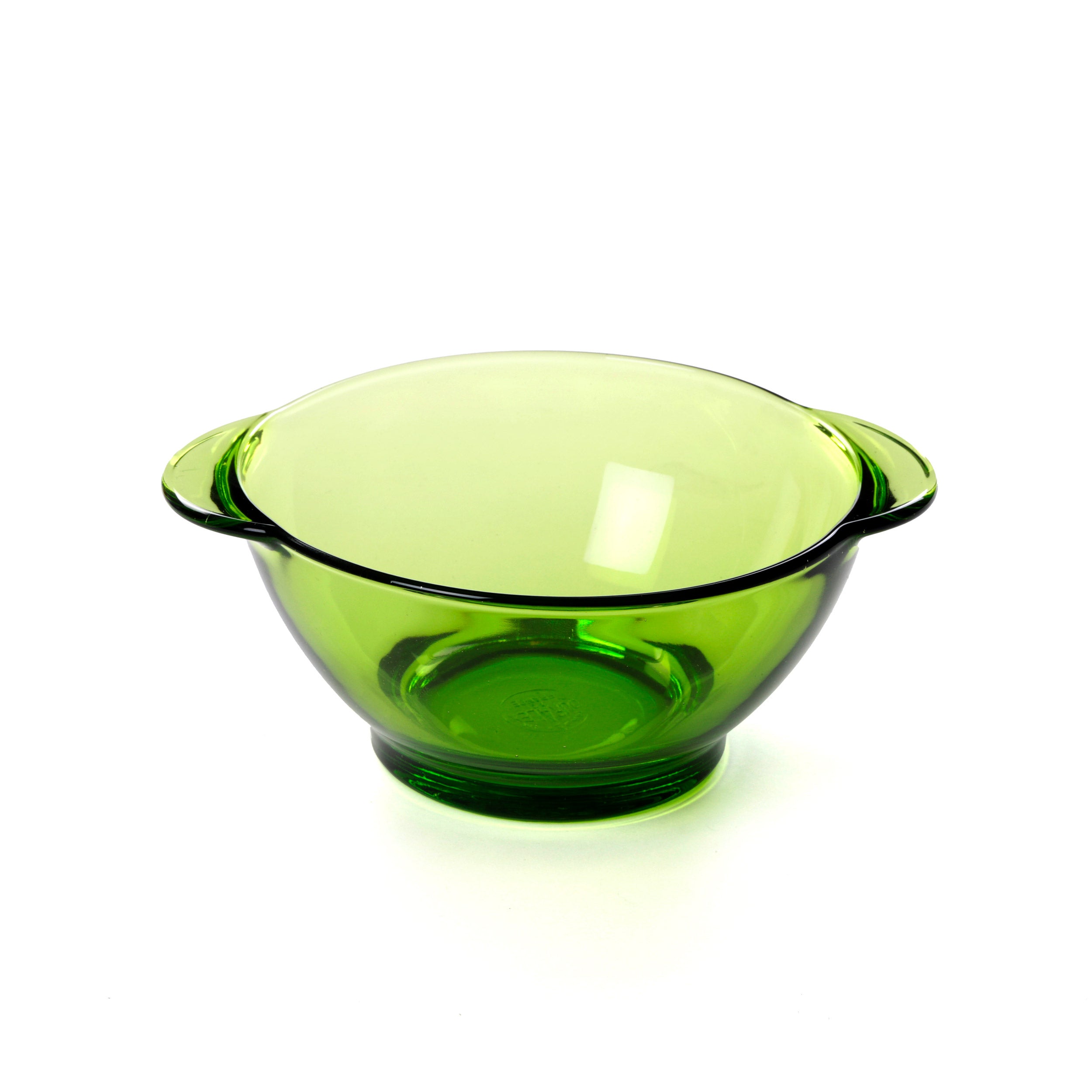 Lys Green Glass Bowl with Handles - Set of 6
