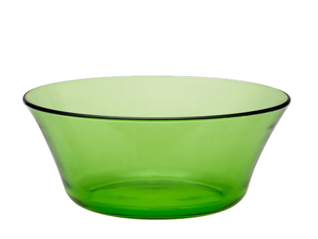 Lys Green Glass Table Bowl 9" - Set of 6