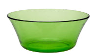 Lys Green Glass Table Bowl 9" from Duralex USA, showcasing a stylish jungle green color and contemporary design.