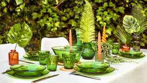 Duralex USA Lys Green Dessert Plate 7.5", Set of 6 Lys Green Dessert Plate 7.5", Set of 6
