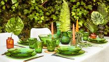 Lys Green Glass Dinner Plate 9.25", Set of 6 Product Image 4