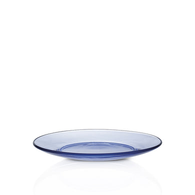Lys Marine Blue Glass Dessert Plate 7.5", Set of 6