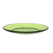 Lys Green Glass Dessert Plate 7.5", Set of 6