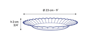 Duralex USA Le Picardie® Marine Glass Dinner Plate 9", Set of 6 Le Picardie® Marine Glass Dinner Plate 9", Set of 6