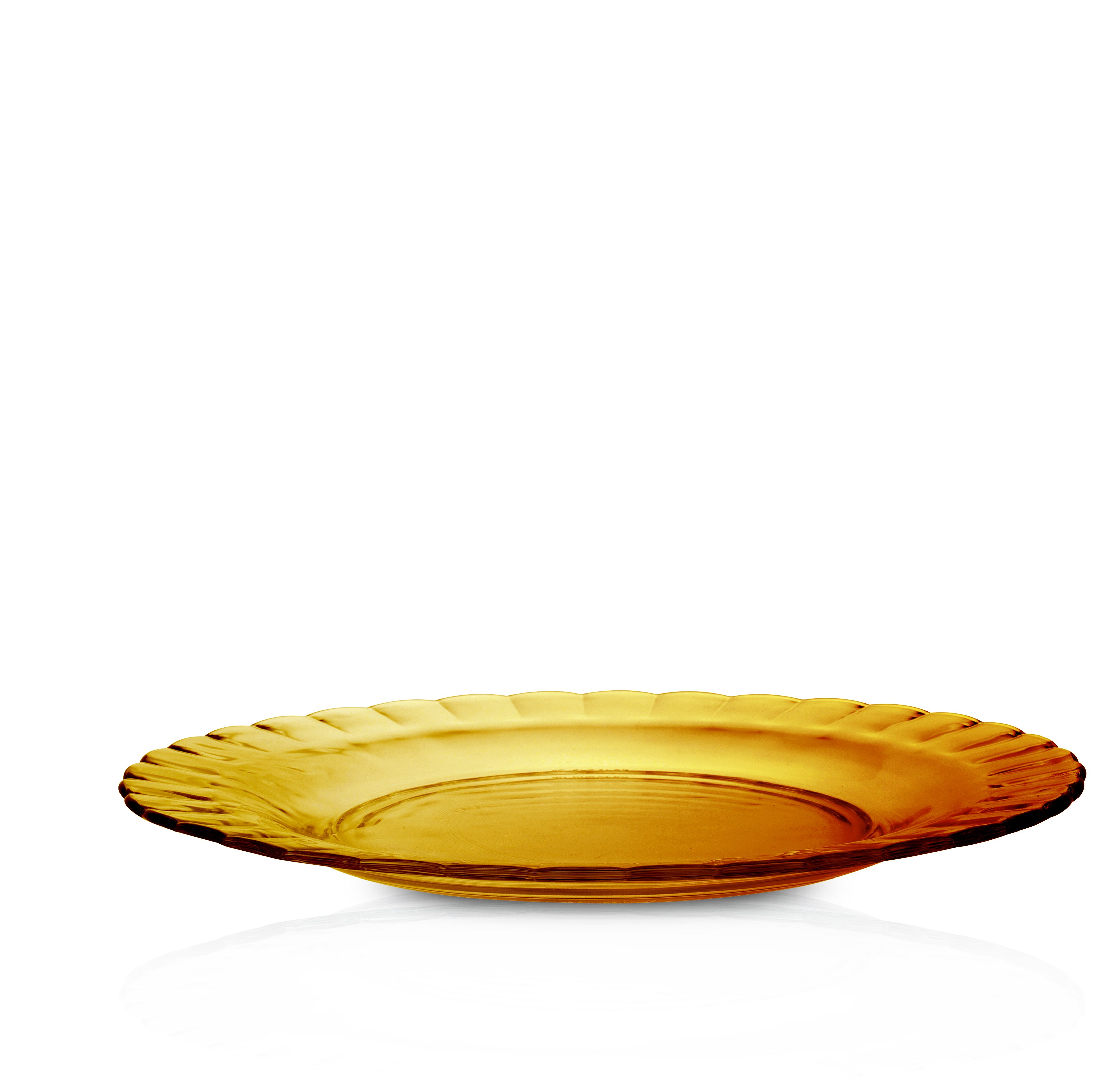 Le Picardie® Amber Glass Dinner Plate 10.25", Set of 6