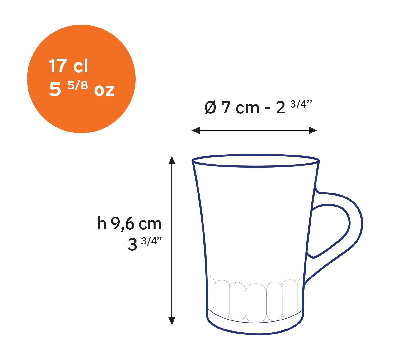Amalfi Glass Espresso Mug, Set of 6