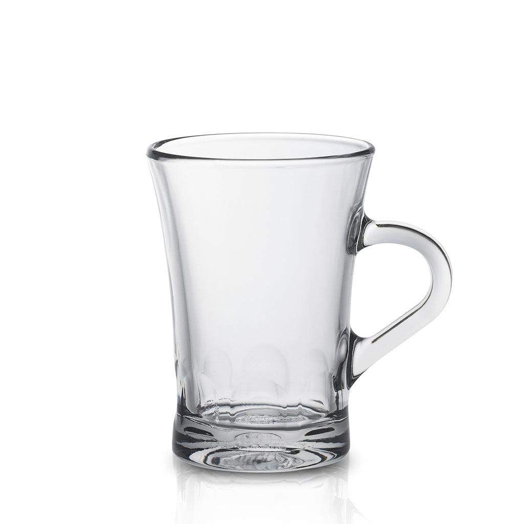 Tempered Glass Espresso Mugs Set of 6