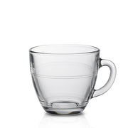 Le Gigogne® Glass Mug by Duralex featuring a minimal and classic design, perfect for serving coffee, tea, and espresso, set against a clean background.