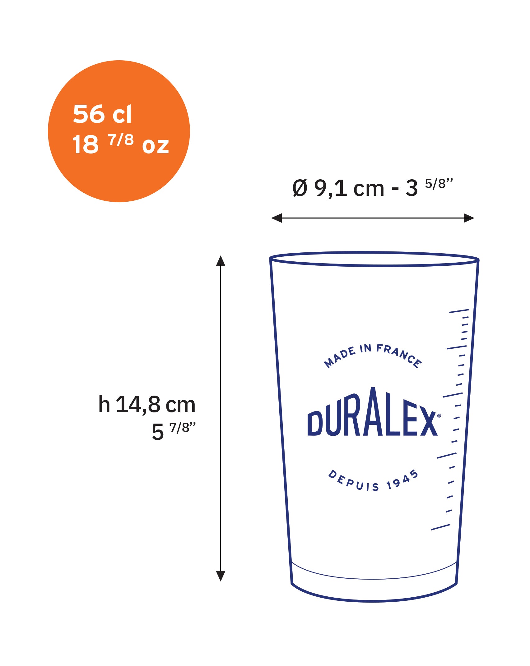 Precisio Tempered Glass Measuring Cup -  18.875oz