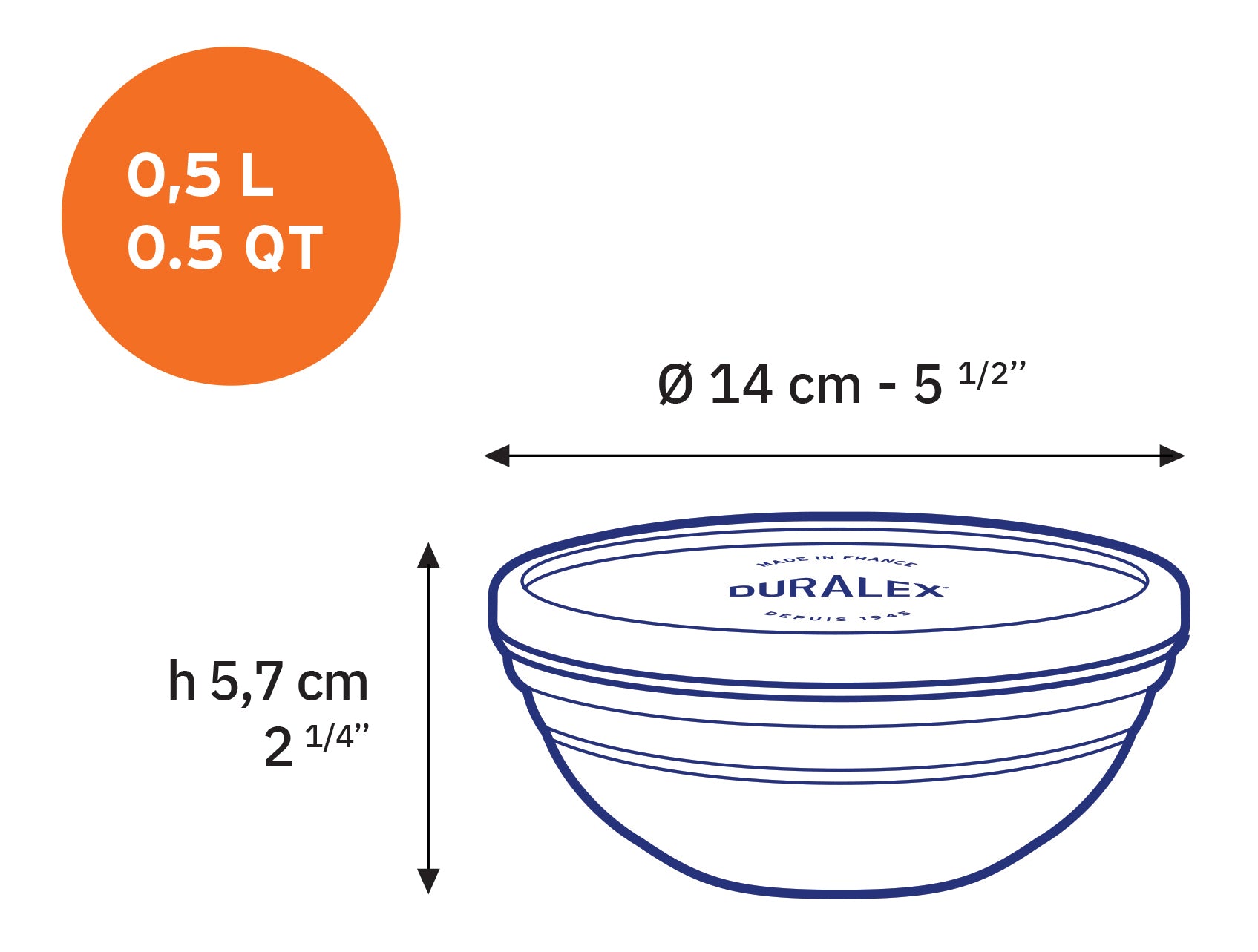 Freshbox Round Storage Set - 3 Pieces ( .5, 1, 1.6 Quart) + Lids - Final Sale