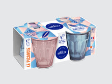 Le Picardie® Mix & Match Color Pink Blush & Marine Glass Tumbler  Set 8.38oz, Set of 4 Product Image 1