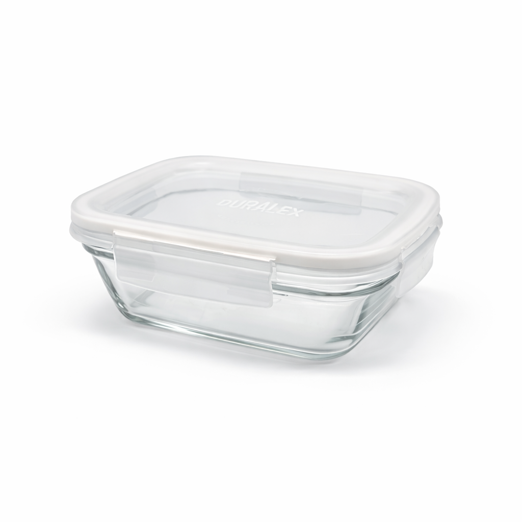 Freshbox Locking Lid Rectangle Glass Storage Sets - White Lid
