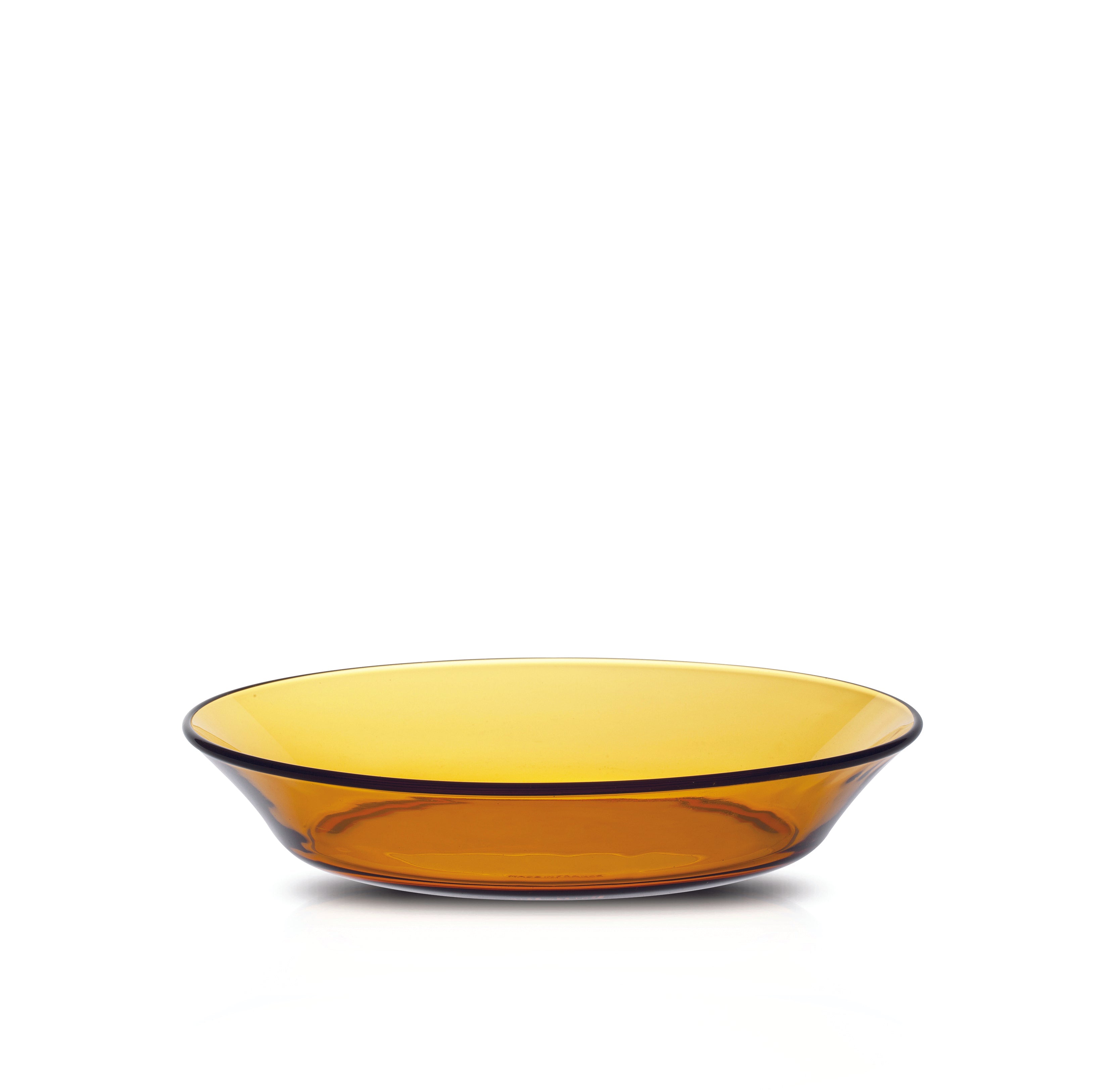 Lys Amber Glass Soup Plate - Set of 6