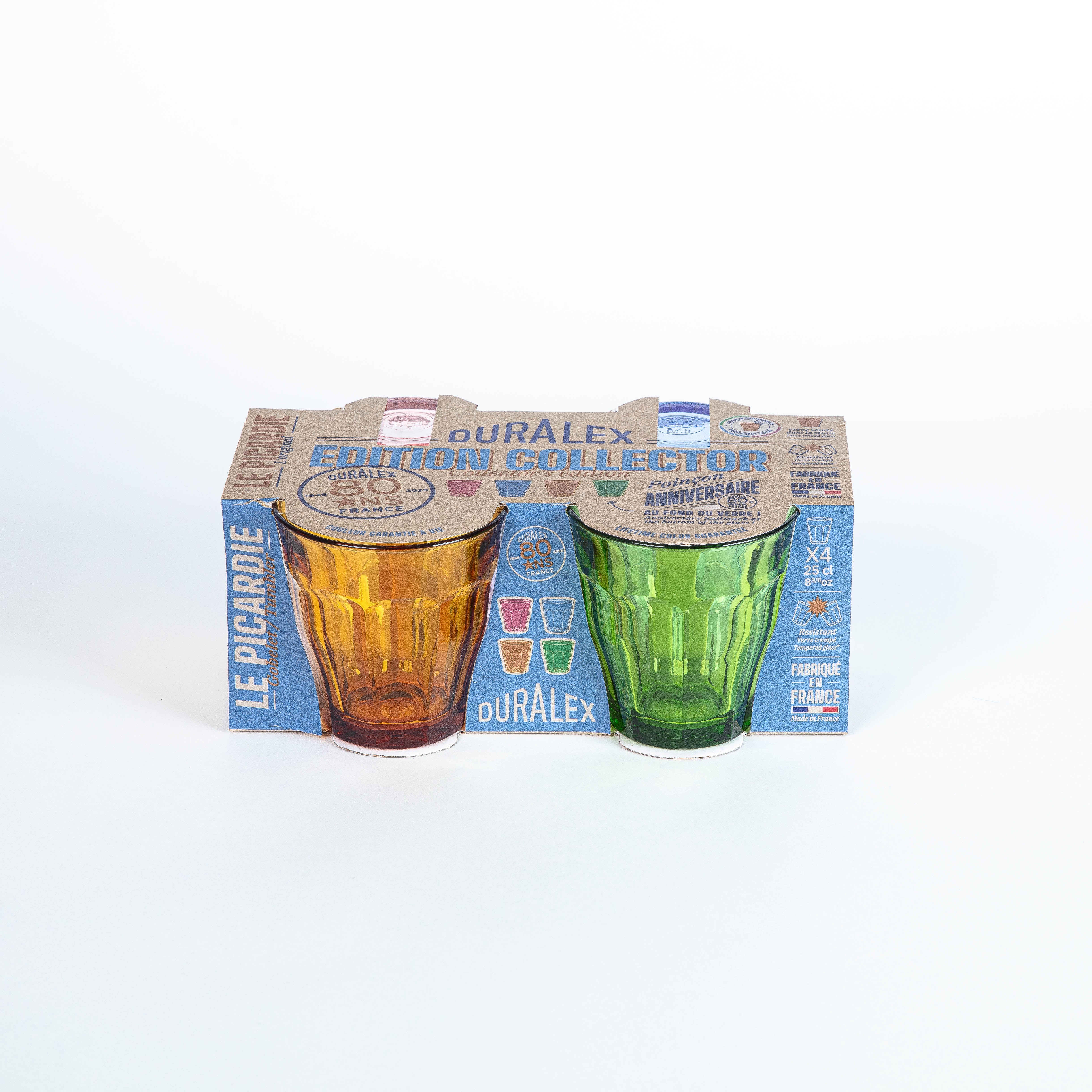 Le Picardie® Anniversary Mixed Color Glass Tumblers - Set of 4