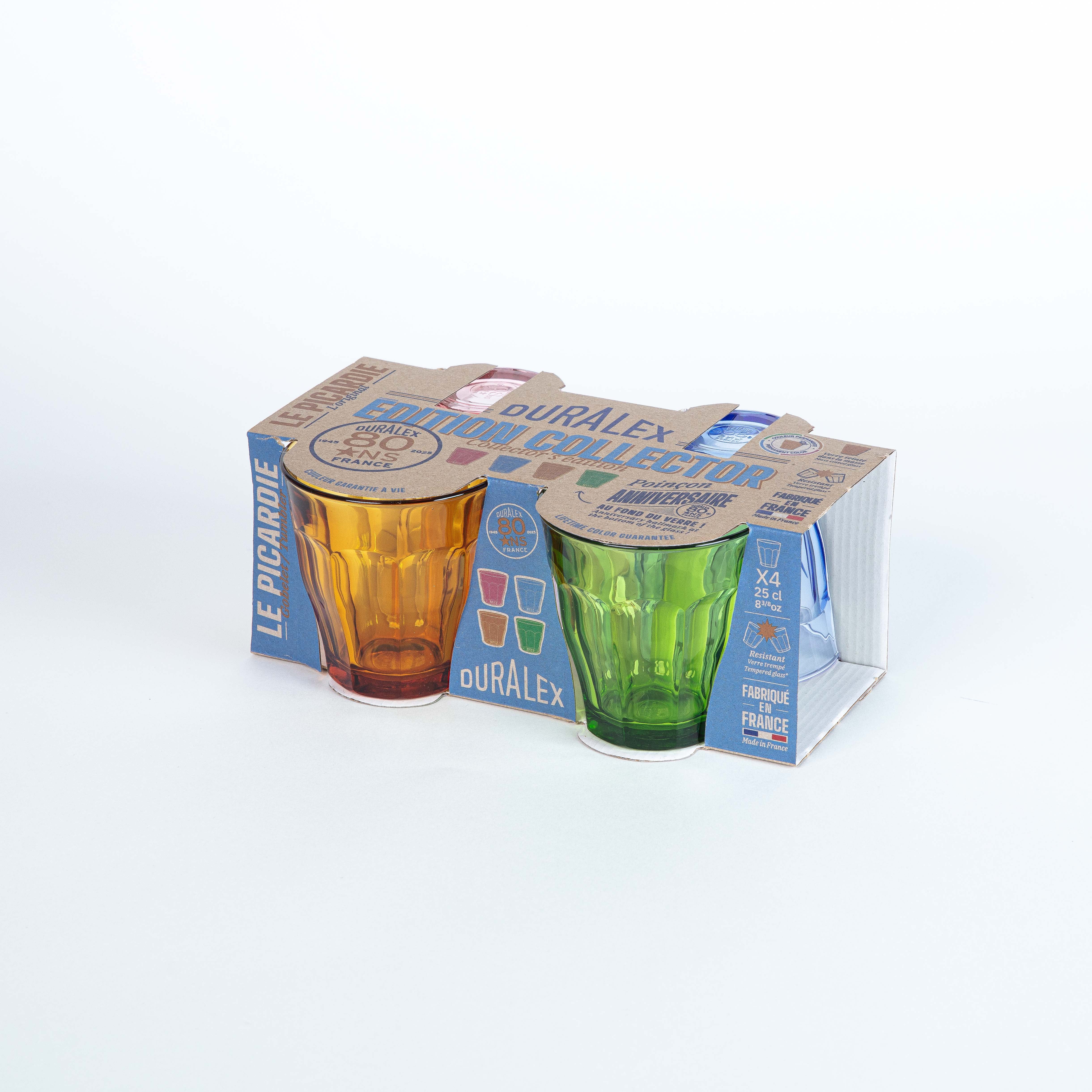 Le Picardie® Anniversary Mixed Color Glass Tumblers - Set of 4