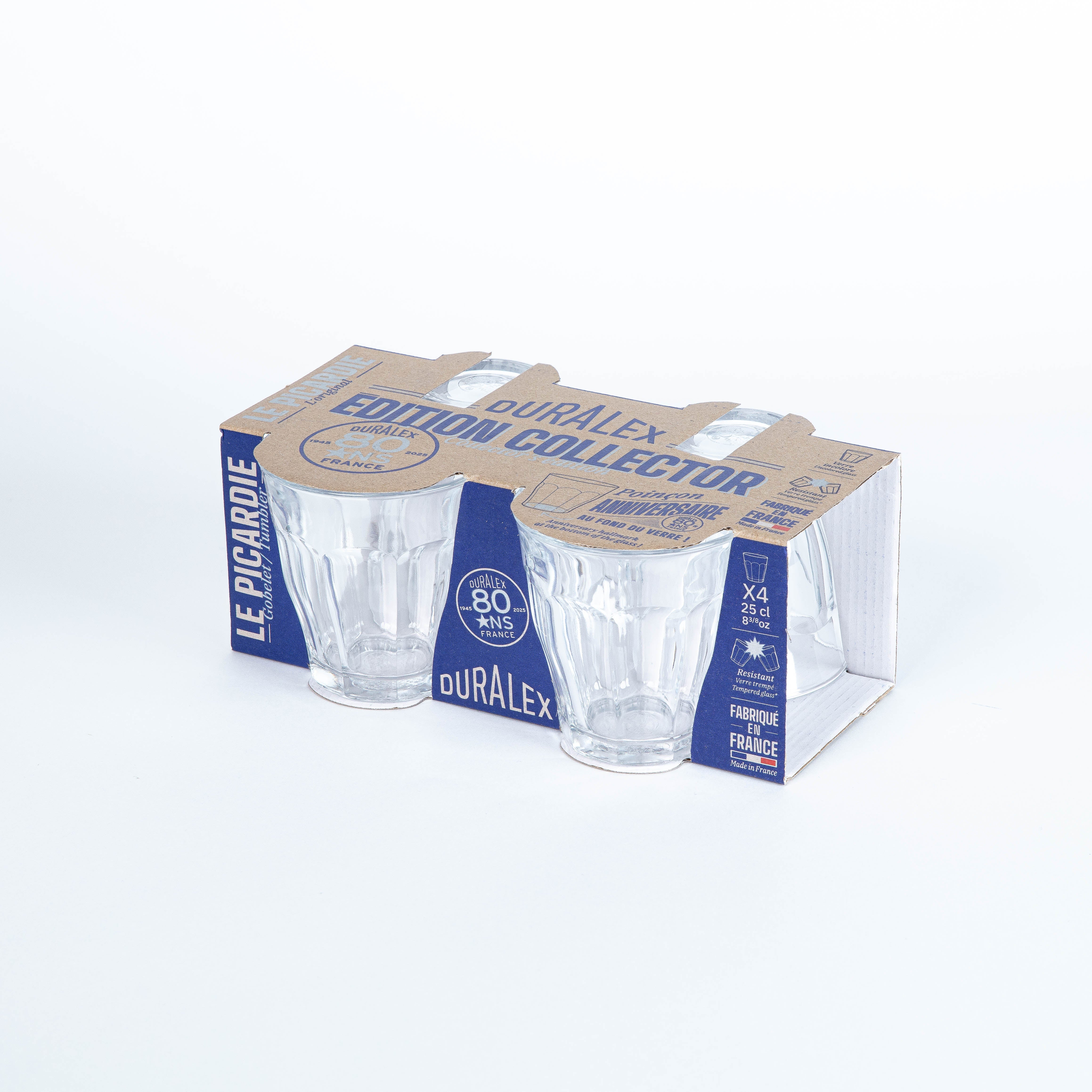 Le Picardie® Anniversary Clear Glass Tumblers - Set of 4 – Duralex USA