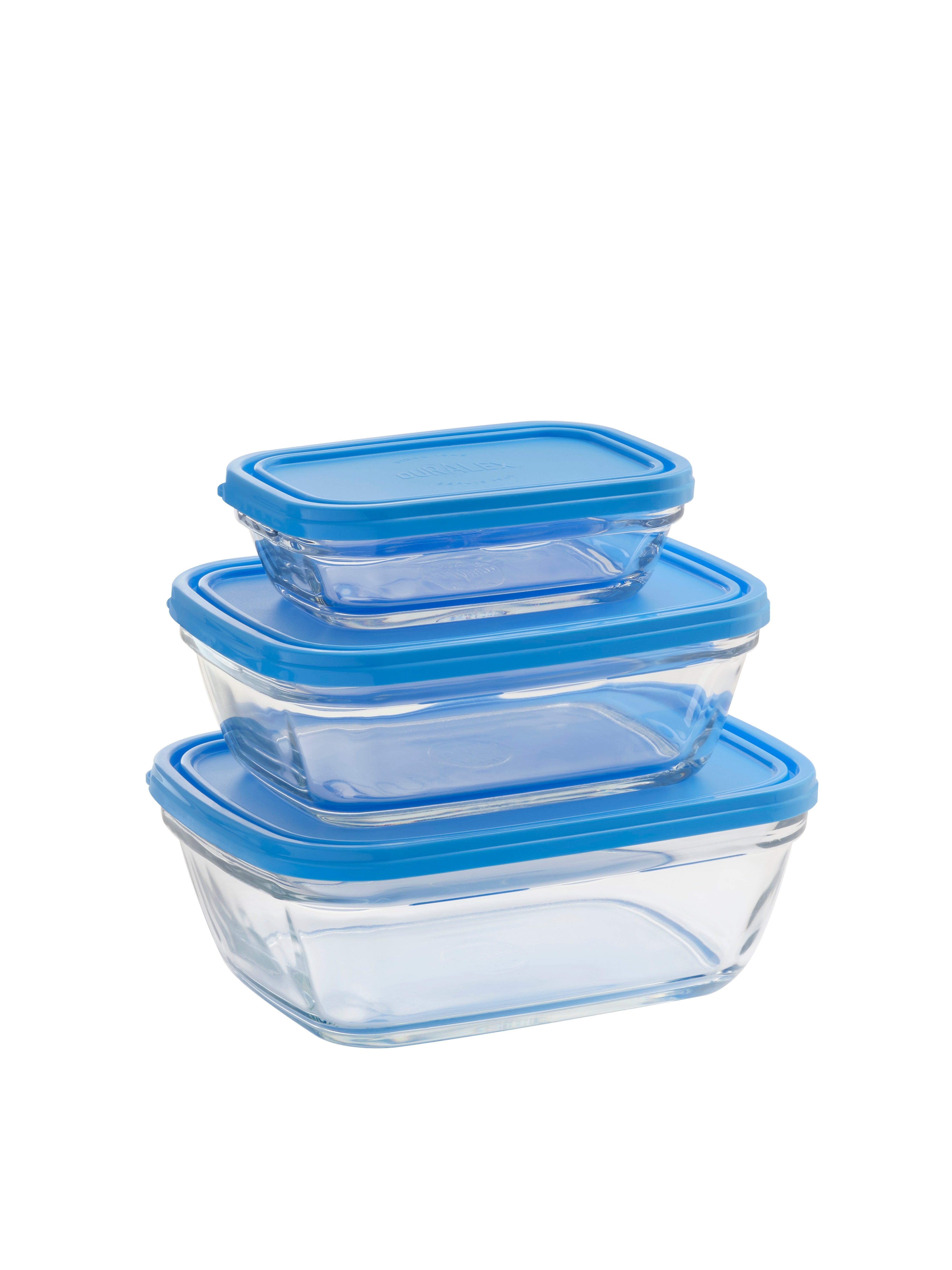 Freshbox Glass Containers - Rectangular 3-Piece Set | Duralex USA