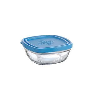 Duralex Freshbox Square Bowl with Lid Size: 4.4 inch, Package: Set of 2