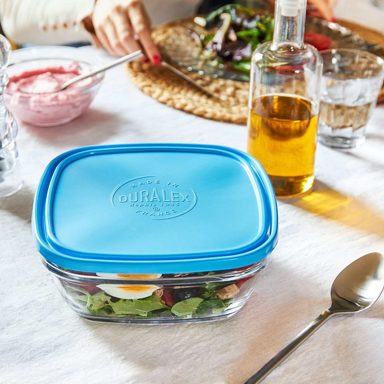 Freshbox Square Bowl with Lid, Duralex USA