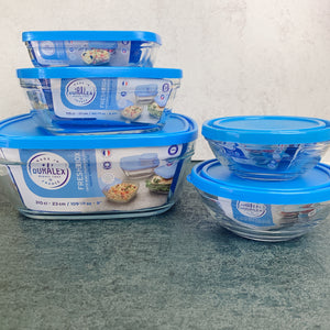 Freshbox Round Bowls with Lids, Duralex USA